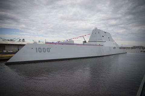 the zumwalt destroyer is here now what about the railgun