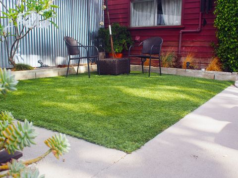 How To Lay Artificial Grass Turf - How To Level Grass For Patio