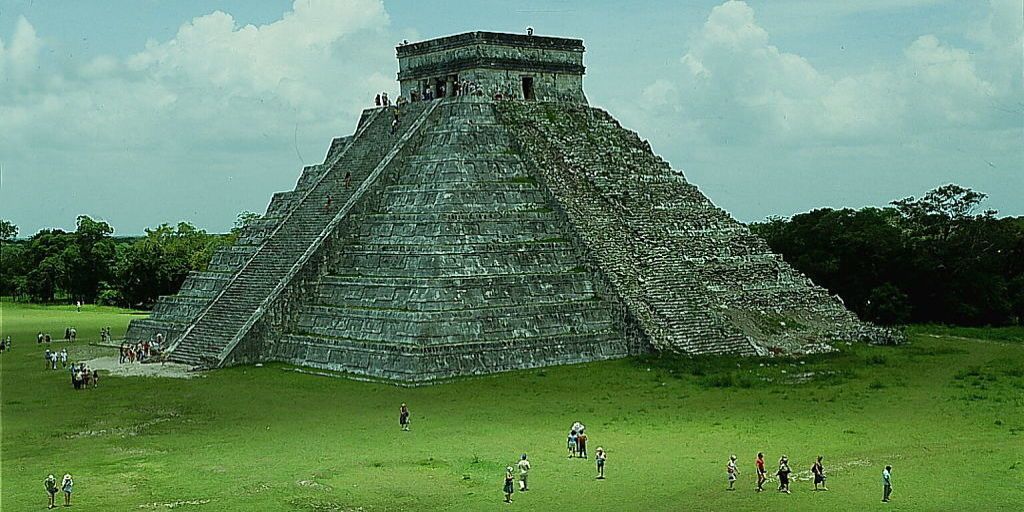 Labeled Mayan Temple