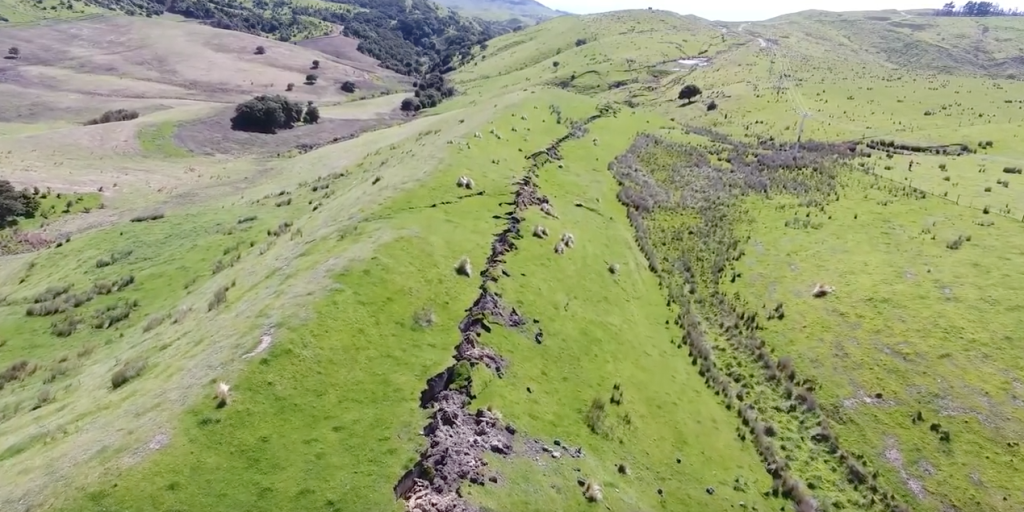 Drone Follows a Fissure That an Earthquake Ripped Open