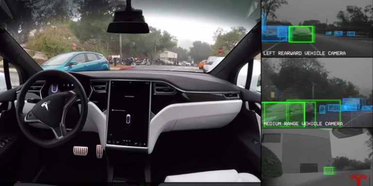 Here's What Tesla's Autopilot Sees When It Drives