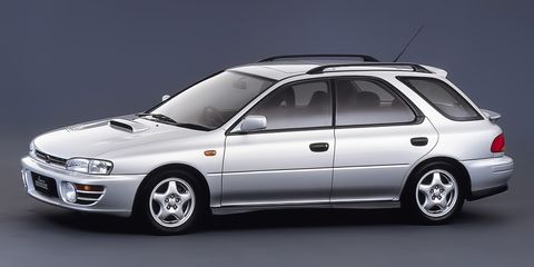 <p>Hard to believe the mighty Impreza WRX is 25 years old, but indeed, the first models rolled out of Subaru's factory at the end of 1992. If you can wait two more years, though, you'll be able to get a WRX STI, but still, a 1992 WRX Wagon like the one above would be sweet.</p>