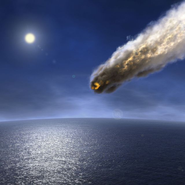 Asteroid Crashing Into Ocean