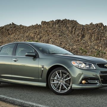 <p><a href="http://www.roadandtrack.com/new-cars/road-tests/a30560/2016-chevy-ss/" target="_blank" data-tracking-id="recirc-text-link">The Chevy SS</a> might look like a harmless Malibu from the outside, but underneath tells a much different story. It's actually a rear-wheel-drive, LS3 V8-powered muscle car with over 400 horsepower that shares virtually all of its parts from the latest <a href="http://www.roadandtrack.com/new-cars/news/g3554/photos-holden-vf-commodore-ssv/" target="_blank" data-tracking-id="recirc-text-link">Holden Commodore</a>.&nbsp;</p>