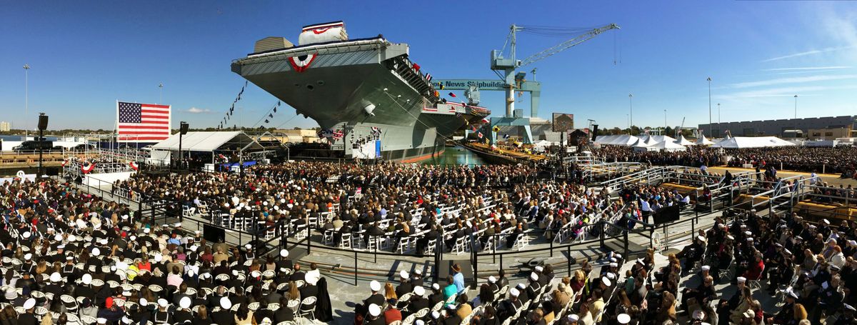 Crowd, People, Audience, Watercraft, Naval architecture, Boat, Public event, Naval ship, Ship, Water transportation, 