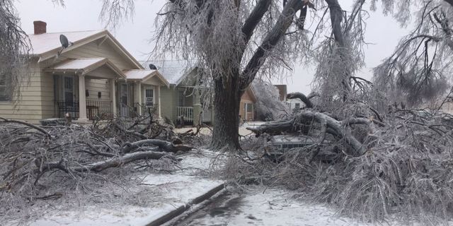 Ice Storm 2017 in Dodge City, Kansas
