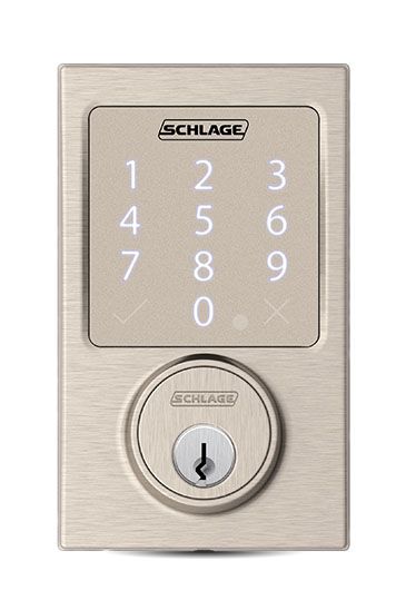 <p><em data-redactor-tag="em" data-verified="redactor">$229</em><br>
</p><p><a href="https://www.amazon.com/Schlage-Deadbolt-BE479-CEN-619/dp/B00YUPDUYE/ref=sr_1_2?s=hi&amp;ie=UTF8&amp;qid=1488987668&amp;sr=1-2&amp;keywords=schlage+sense&amp;tag=goodhousekeeping_auto-append-20&amp;tag=goodhousekeeping_auto-append-20" target="_blank" class="slide-buy--button" data-tracking-id="recirc-text-link">BUY NOW</a>
</p><p>The <a href="http://www.schlage.com/en/home/keyless-deadbolt-locks/sense.html" target="_blank" data-tracking-id="recirc-text-link">Schlage Sense</a> was one of our <a href="http://www.goodhousekeeping.com/electronics/best-smart-home-products/a39426/schlage-sense-smart-deadbolt/" data-tracking-id="recirc-text-link" target="_blank">top picks</a> from our recent smart lock test. We love how you can lock your door with a simple touch on the Schlage logo as you are leaving. It has other helpful features too, like being able to automatically re-lock after a set time interval, plus a built-in alarm if someone tries to break in.</p>
