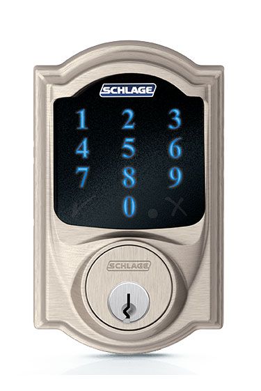 <p><em data-redactor-tag="em" data-verified="redactor">$200</em>
</p><p><a href="https://www.amazon.com/Schlage-Connect-Touchscreen-Deadbolt-Technology/dp/B01AGX7K12?tag=goodhousekeeping_auto-append-20" target="_blank" class="slide-buy--button" data-tracking-id="recirc-text-link">BUY NOW</a>
</p><p>The <a href="http://www.schlage.com/en/home/keyless-deadbolt-locks/connect.html" target="_blank" data-tracking-id="recirc-text-link">Schlage Connect</a> offers a lot of the same features as the Schlage Sense, such as the ability to set 30 access codes, auto-lock or do one-touch locking. It is designed to work either as a stand-alone product without an app, or pairs with SmartThings, Wink or Z-Wave products to allow for remote smartphone access, among other features. It can now also work with Alexa devices, so you can check in with your Echo on the status of the door, and give commands to lock it.</p>