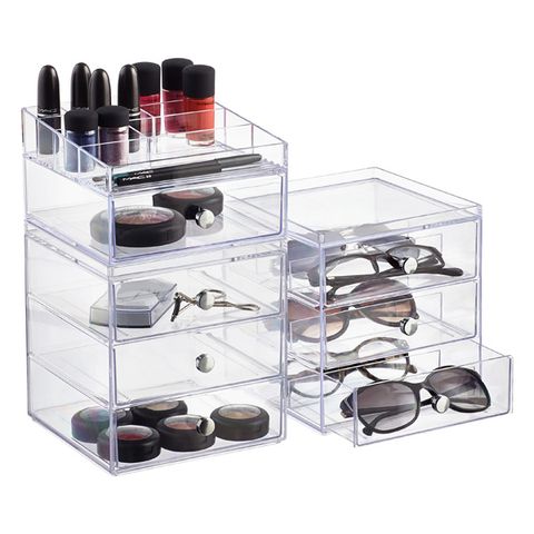 Clarity Stackable Makeup Storage Collection