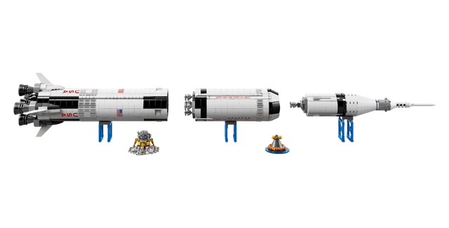 Head to the Moon With a Giant Lego Saturn V Rocket