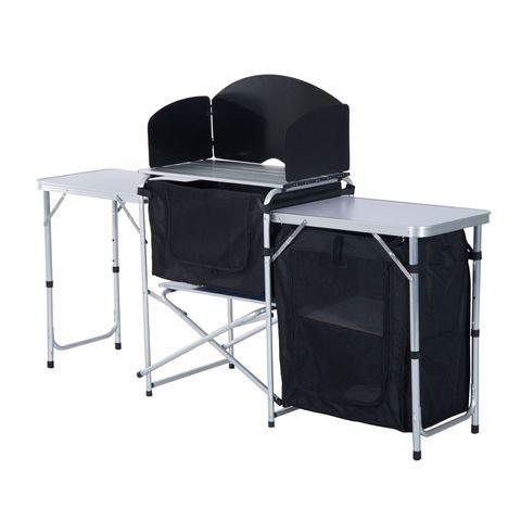 Outsunny 6' Portable Fold-Up Camp Kitchen with Windscreen
