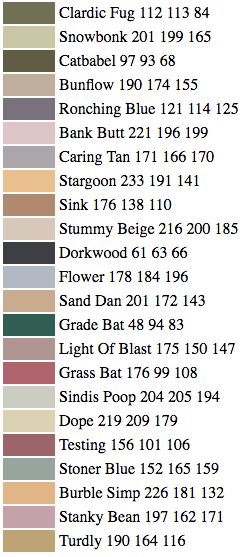 Some More AI Generated Color Names