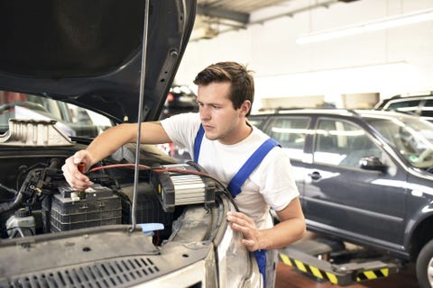 Motor vehicle, Automobile repair shop, Auto mechanic, Vehicle, Mechanic, Car, Automotive design, Auto part, Hood, Panel beater, recharge car battery, motor vehicle, automobile repair shop, auto mechanic, vehicle, mechanic, car, automotive design, auto part, hood, panel beater,