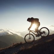 Cycling, Bicycle, Cycle sport, Vehicle, Mountain bike, Sky, Downhill mountain biking, Mountain biking, Recreation, Mountain bike racing, 