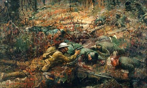 Soldier, Military person, Art, Army, Troop, Military organization, Illustration, Marines, Painting, Battle, 