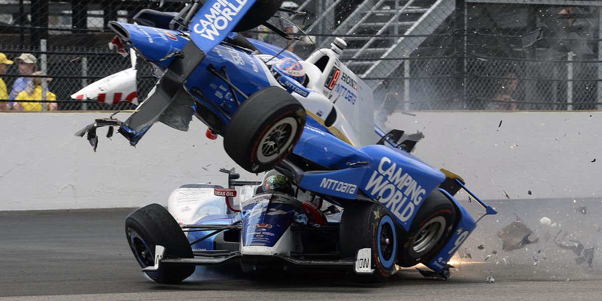 Car Goes Airborne and Explodes on Barrier in Insane Wreck at Indy 500