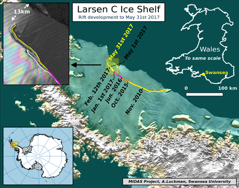 Larsen Ice Shelf Map