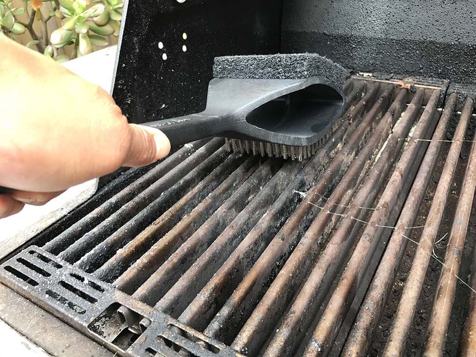 Cleaning a stainless steel BBQ with alloy wheel cleaner