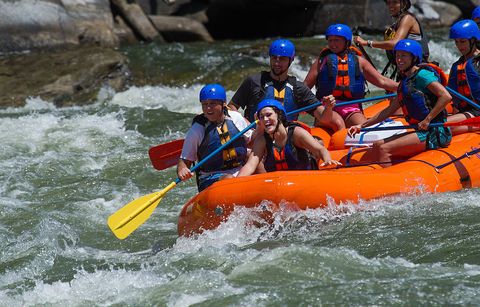 Water transportation, Lifejacket, Water sport, Rapid, Inflatable boat, Paddle, Rafting, Outdoor recreation, Raft, Water resources, 