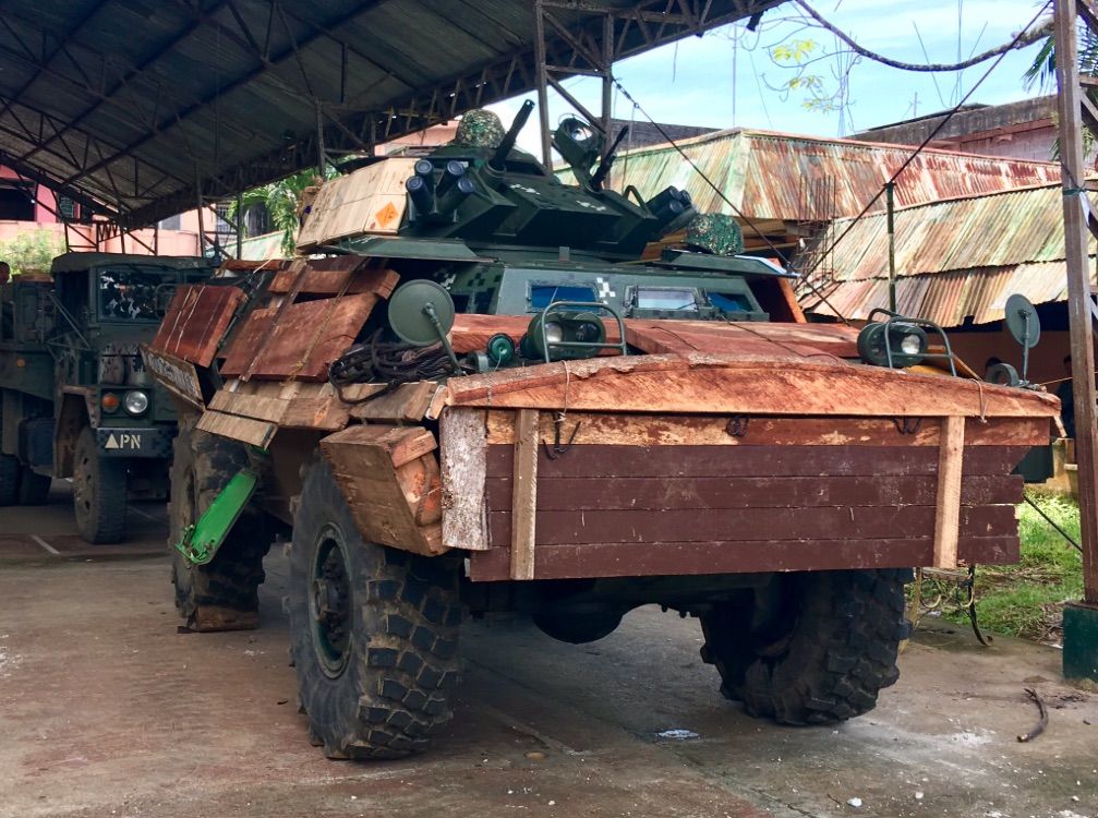 wooden army tank