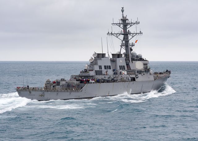 All About the Tough U.S. Missile Destroyer Hit by a Cargo Ship