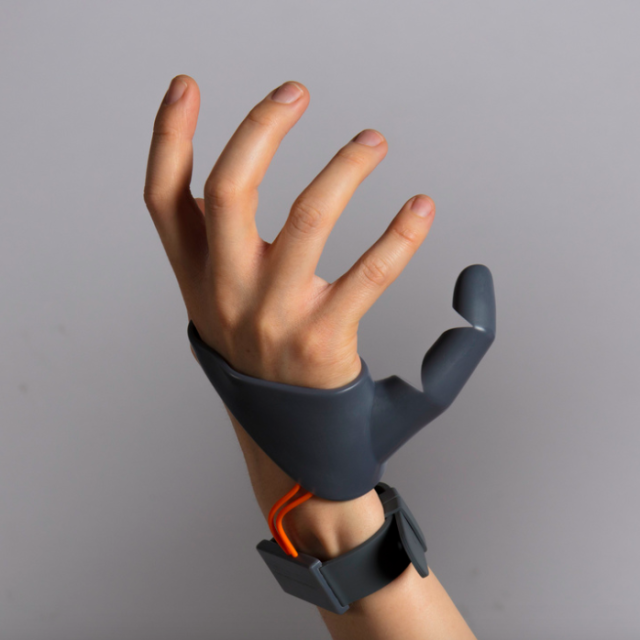 Mechanical Fist with Extended Middle Finger Robotic Gesture Art
