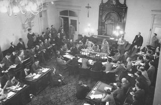 The Quebec Conference of 1943, where Lord Mountbatten was able to convince the Allies to experiment with pykrete.
