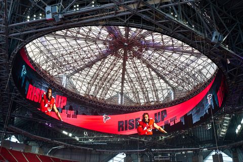 Red, Architecture, Arena, Sport venue, Dome, Stadium, Wheel, Stage, Crowd, Photography, 