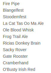AI Generated Beer Names