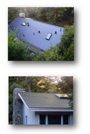 The first Solar Roof installations.