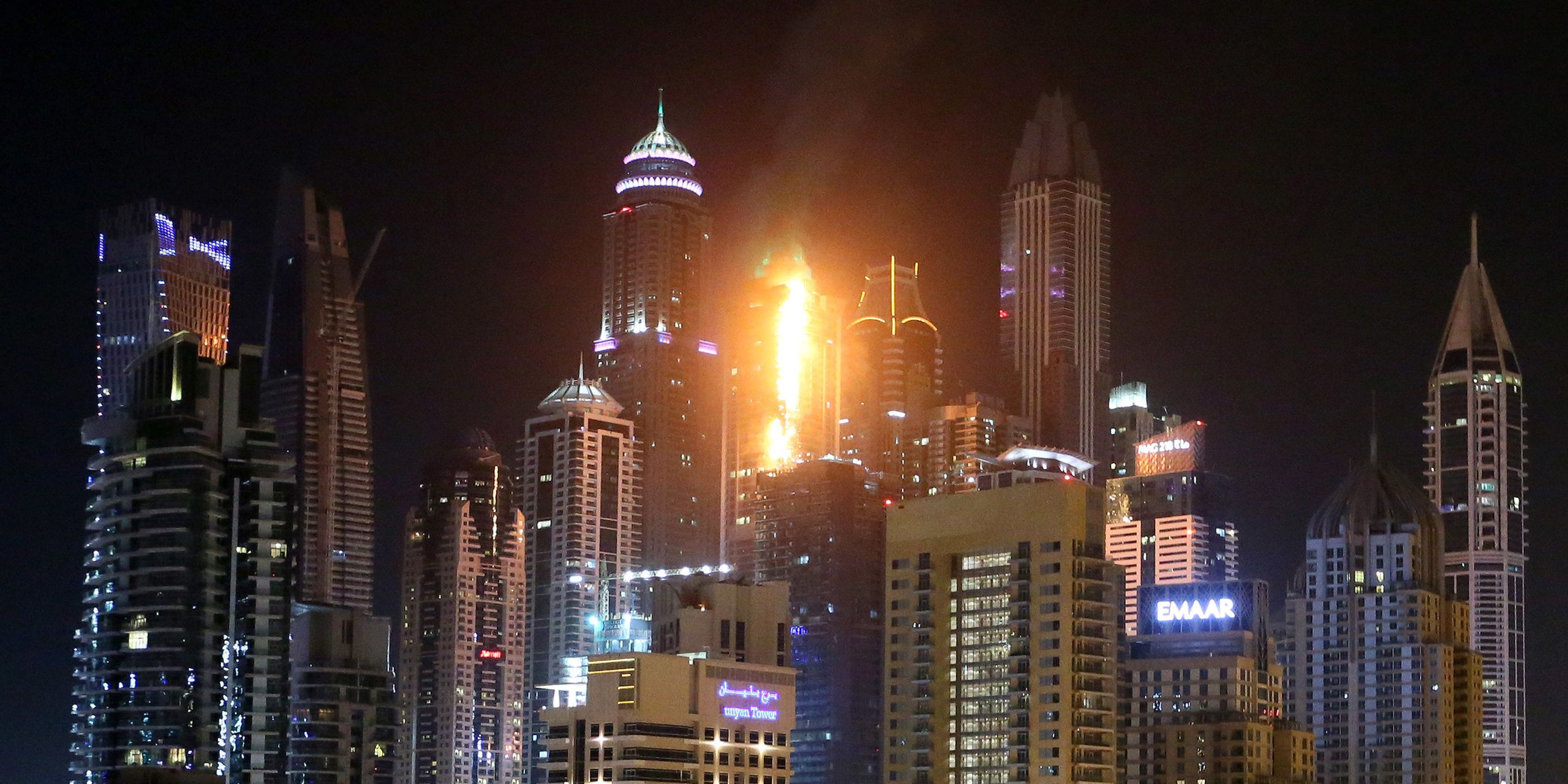 Dubai's 'Torch' Tower Skyscraper Caught On Fire, Again