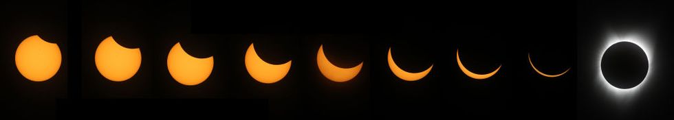 Nature, Yellow, Natural environment, Event, Atmosphere, Astronomical object, Crescent, Orange, Photograph, Style, 