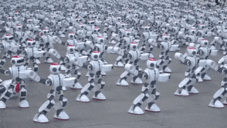 Dancing robots animation