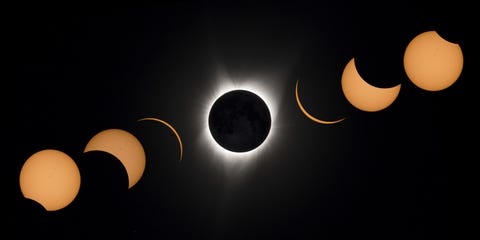 Composite of the solar eclipse seen from Wyoming. image