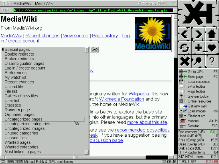 ms dos web browser