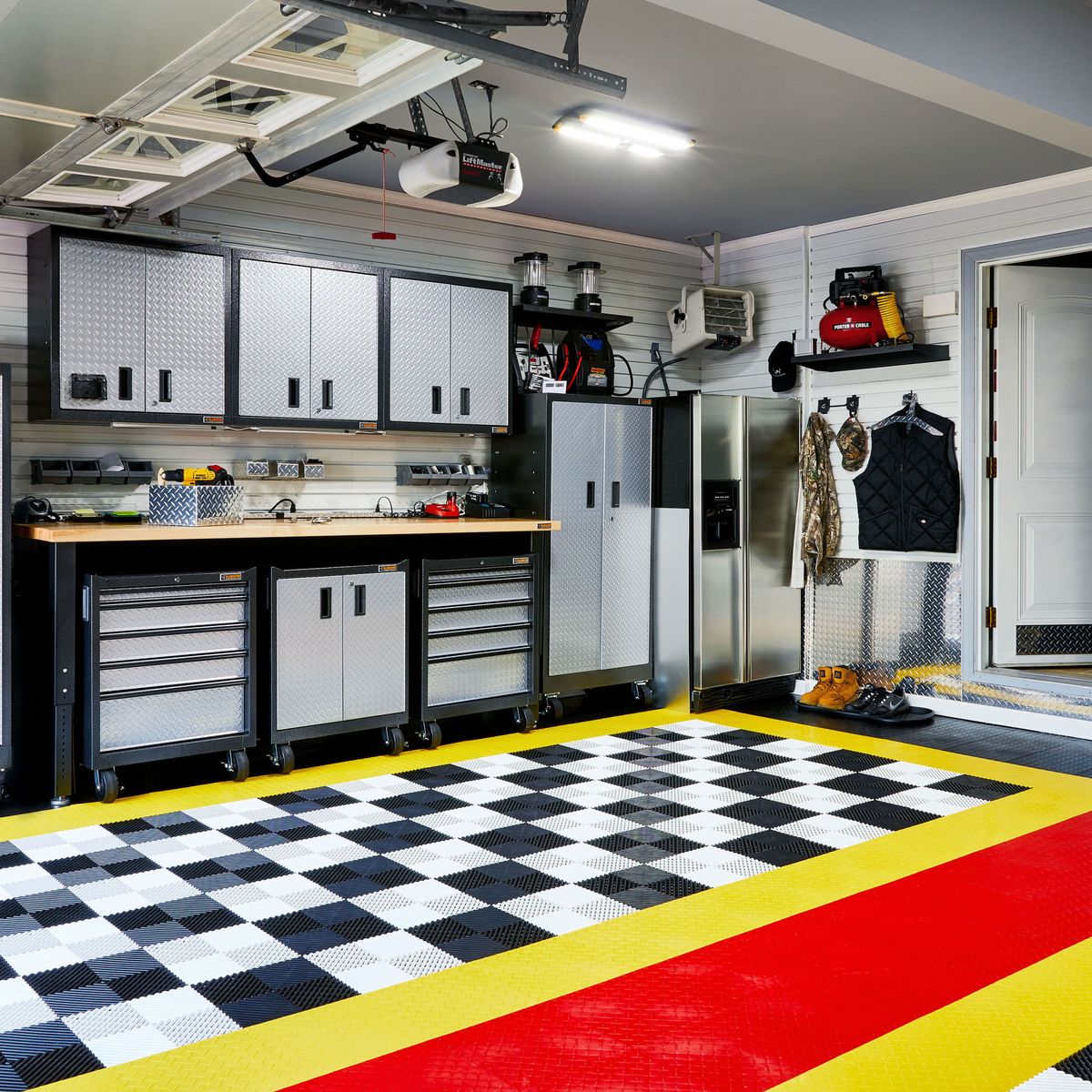 interesting spacious garage cabinet plan idea