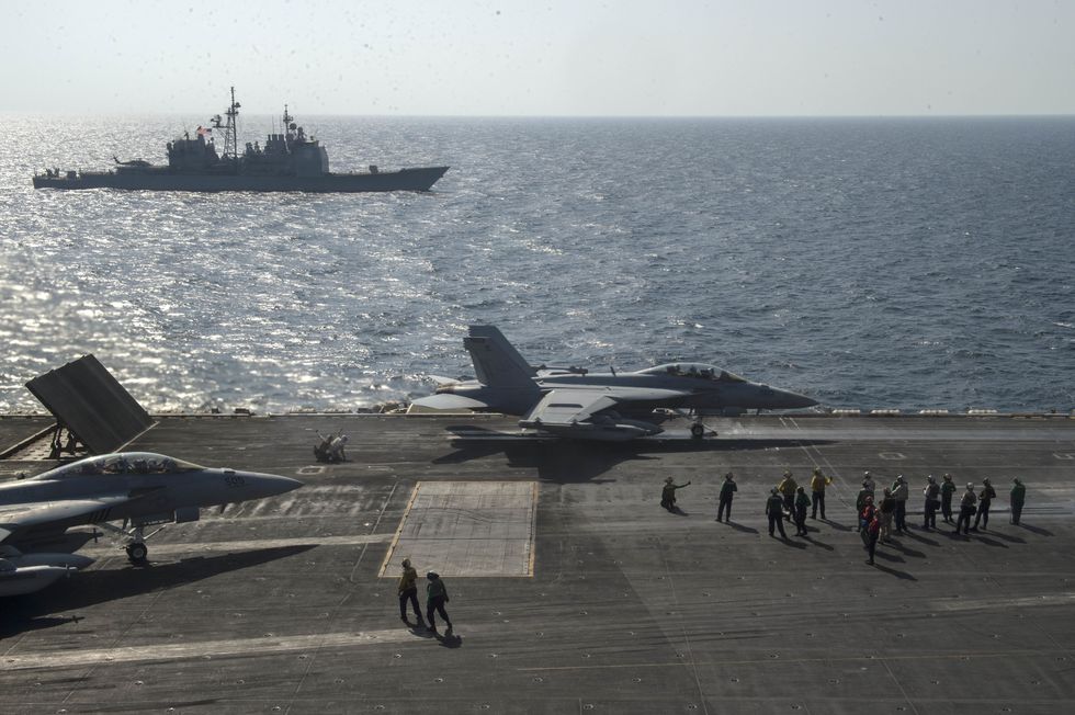 Three Carrier Strike Groups Are Now Operating in the Pacific—Within ...