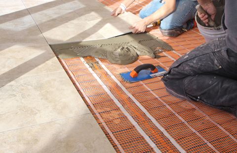 Electric Floor Heating How To Install, How To Tile Over Heated Floor Mat