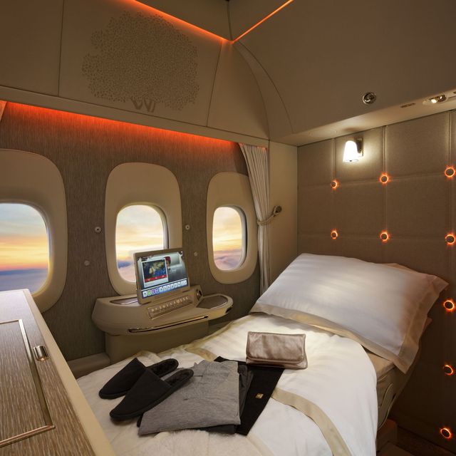 The Emirates suite awaiting slumber.
