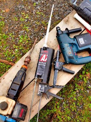 Drill, Tool, Rotary tool, Handheld power drill, Fishing rod, Fishing reel, Pneumatic tool, Power tool, Drill accessories, Hammer drill, 