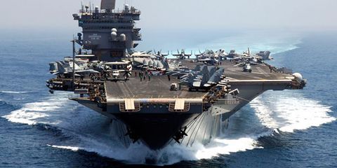 Water, Naval ship, Aircraft carrier, Warship, Watercraft, Navy, Boat, Ship, Supercarrier, Naval architecture, 