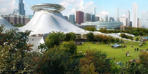 George Lucas' Art Museum looks like Cloud City in Chicago