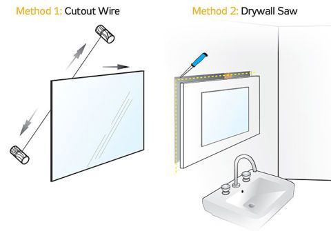How To Remove A Wall Mirror Diy, Can You Cut A Bathroom Mirror On The Wall