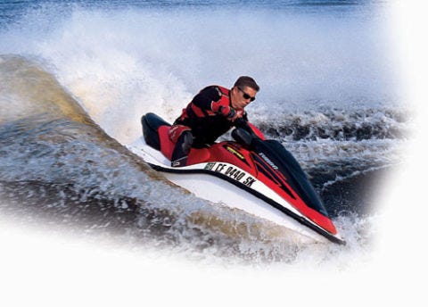 Fun, Watercraft, Recreation, Personal water craft, Jet ski, White, Comfort, Leisure, Personal protective equipment, Outdoor recreation, 