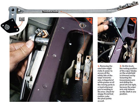 How to Wind Up Your Windshield Wiper Motors – Windhshield ... windshield wiper linkage bushing diagram 