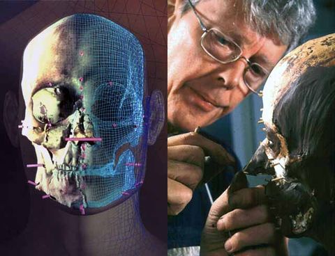 computer models and modeling clay enable neave to create a forensically acceptable facial reconstruction