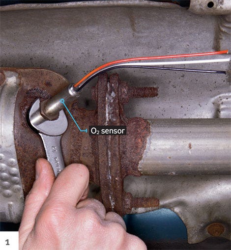 Replace Oxygen Sensor O2 Circuit Replacement 1 Sometimes You Get Lucky The Old Sensor Uned Easily