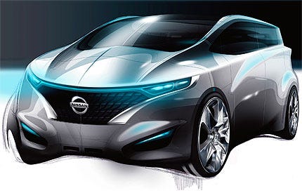 Nissan Forum Concept Lends Sleek Peek At Next Quest Minivan And The Future Of The Portable Microwave Live From Sema 2007