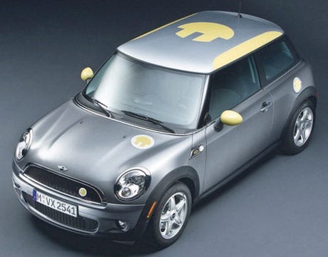 Small Cars High Mpg And Electric Gas Mileage Mini E Electric Cooper