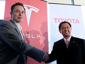 Toyota And Tesla Electric Cars Partnership Between
